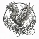 Celtic Phoenix tattoo design idea