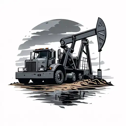 Oilfield tattoo design idea