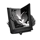 fantasy book tattoo design idea