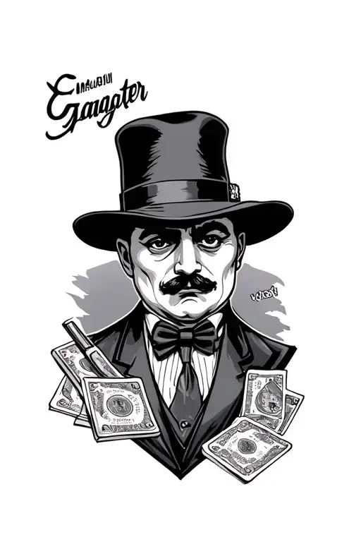 Gangster Monopoly Man tattoo design idea