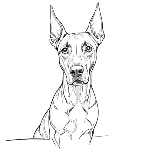 a doberman pinscher tattoo design idea