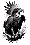 Eagle going down fast tattoo design idea