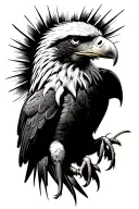 Eagle going down fast tattoo design idea