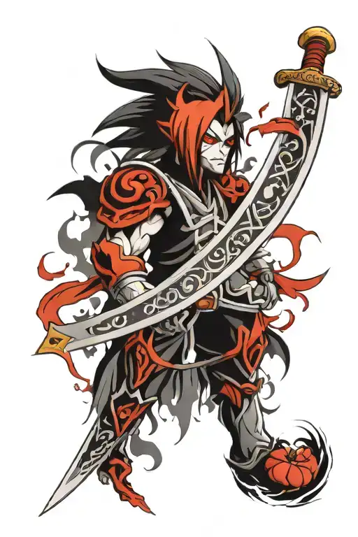 ichigo sword tattoo design idea