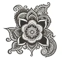 henna inspired patterns tattoo design idea