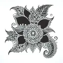 henna inspired patterns tattoo design idea