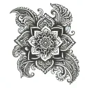 henna inspired patterns tattoo design idea