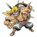 killer bee from naruto anime character tattoo design idea