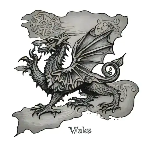wales Australia tattoo design idea