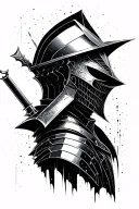 black knight cubist tattoo design idea