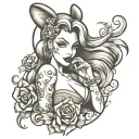 jessica rabbit tattoo design idea