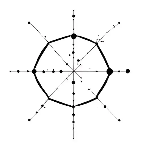 Lyra Constellation Geo Patern tattoo design idea