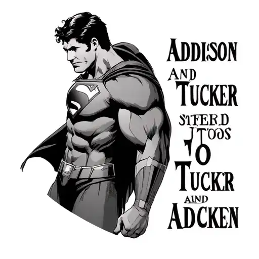 "Addison and Tucker " superman tattoo design idea