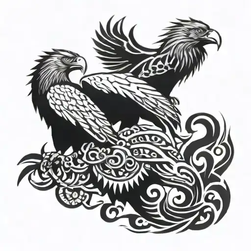 Eagle And Wolf and gorrila and lion and snake and raven tattoo design idea