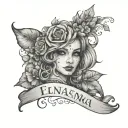 My name is Elena, I'm 20 years old, I'm Italian and I suffer from anxiety and eating disorders tattoo design idea