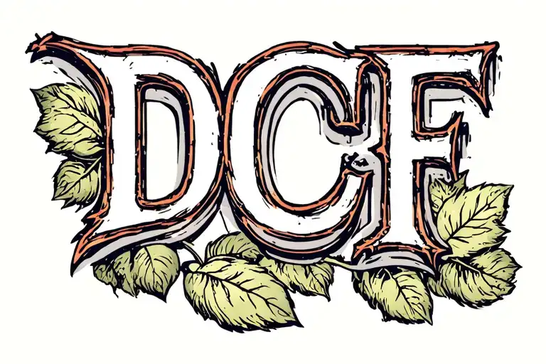 "DCF" Biblical Scripture writing tattoo design idea