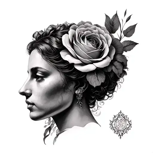 Black & grey neo-classical illustrative realism style tattoo tattoo design idea