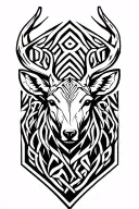 celctic warrior celtic deer head tattoo design idea