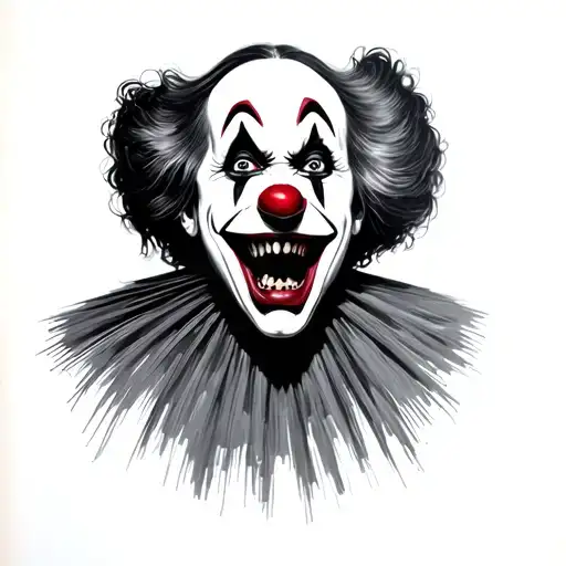 art the clown in the portrait of the scream by munch  tattoo design idea