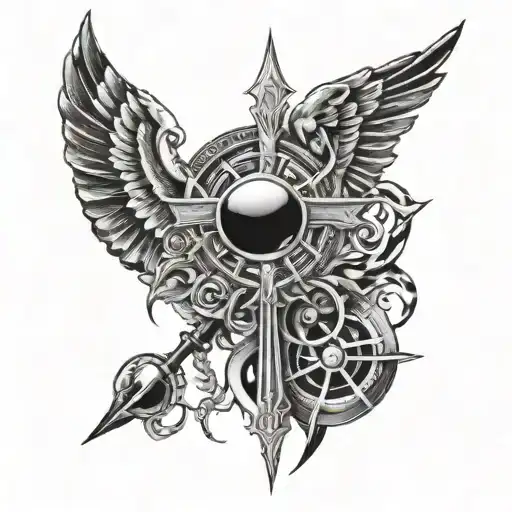 7 hermetic laws tattoo design idea