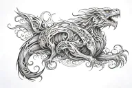 just keeping everything in check but sometimes going with the flow tattoo design idea