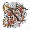 the date “12-03-2006” in roman numeral and underneath write in script “2:24 AM” tattoo design idea