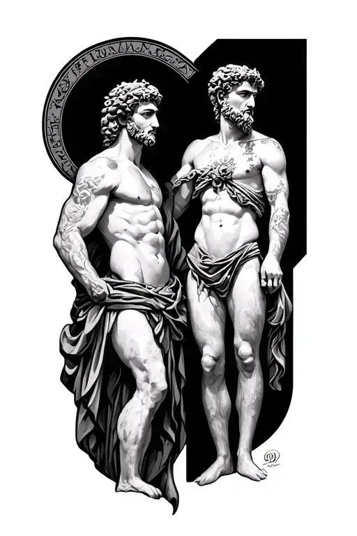 Castor And Pollux tattoo design idea