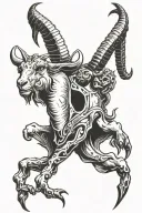 Goat Sin of Lust seven deadly sins tattoo design idea