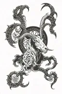 Goat Sin of Lust seven deadly sins tattoo design idea