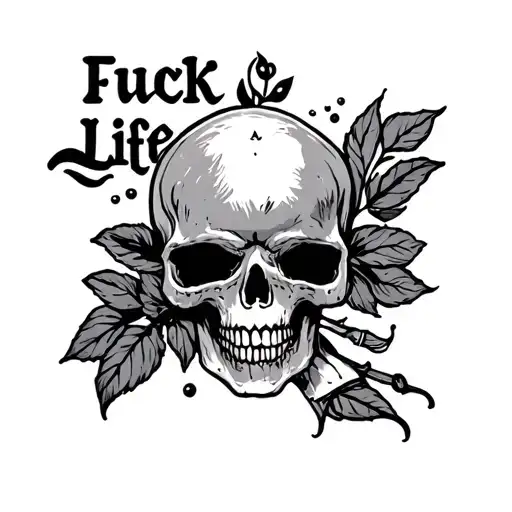 Fuck Life tattoo design idea