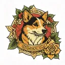 corgi tattoo design idea
