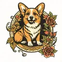 corgi tattoo design idea