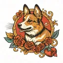 corgi tattoo design idea