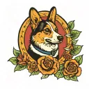 corgi tattoo design idea