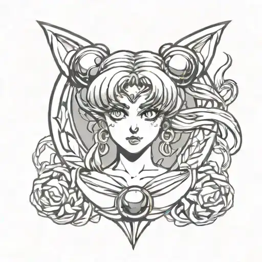 sailor moon hentai tattoo design idea