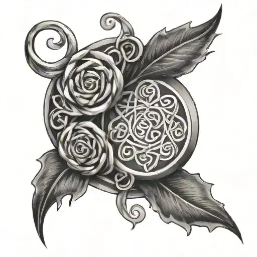 Celtic Christian loved ones lost tattoo design idea