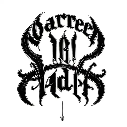 "Warren Adele" Two Word Ambigram Generator tattoo design idea