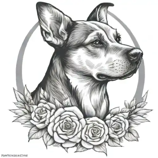 pet loss memorial tattoo design idea