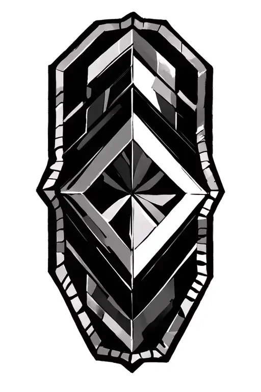 geometric octagon, square, diamond shaped line outlining sle tattoo design idea