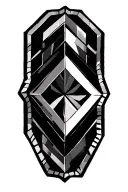 geometric octagon, square, diamond shaped line outlining sle tattoo design idea