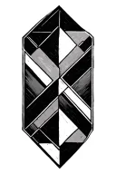 geometric octagon, square, diamond shaped line outlining sle tattoo design idea