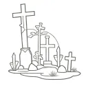 graveyard tattoo design idea
