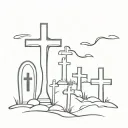 graveyard tattoo design idea