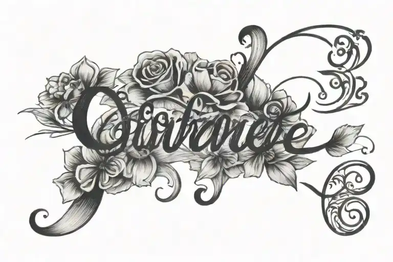 joanne in cursive but all lowercase tattoo design idea