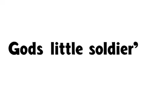 "Gods little soldier" tattoo design idea