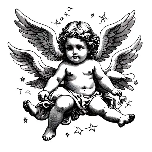 cherub tattoo design idea