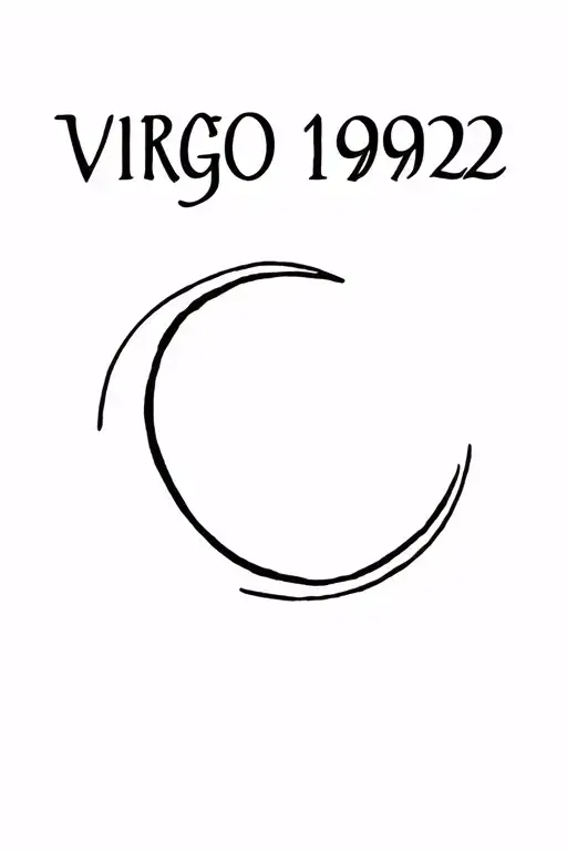 "Virgo 1992" spirituality moon virgo sign tattoo design idea