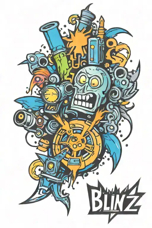 Blink 182 sleeve tattoo tattoo design idea