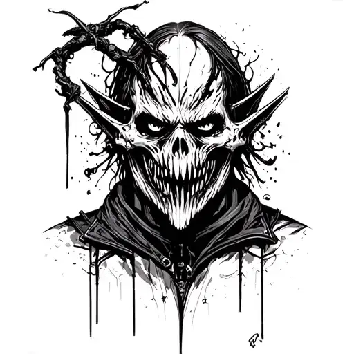 nemesis resident evil speak no evil tattoo design idea