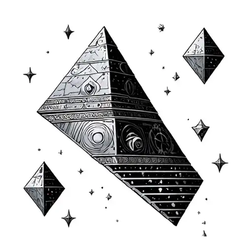 Pyramid orions belt tattoo design idea